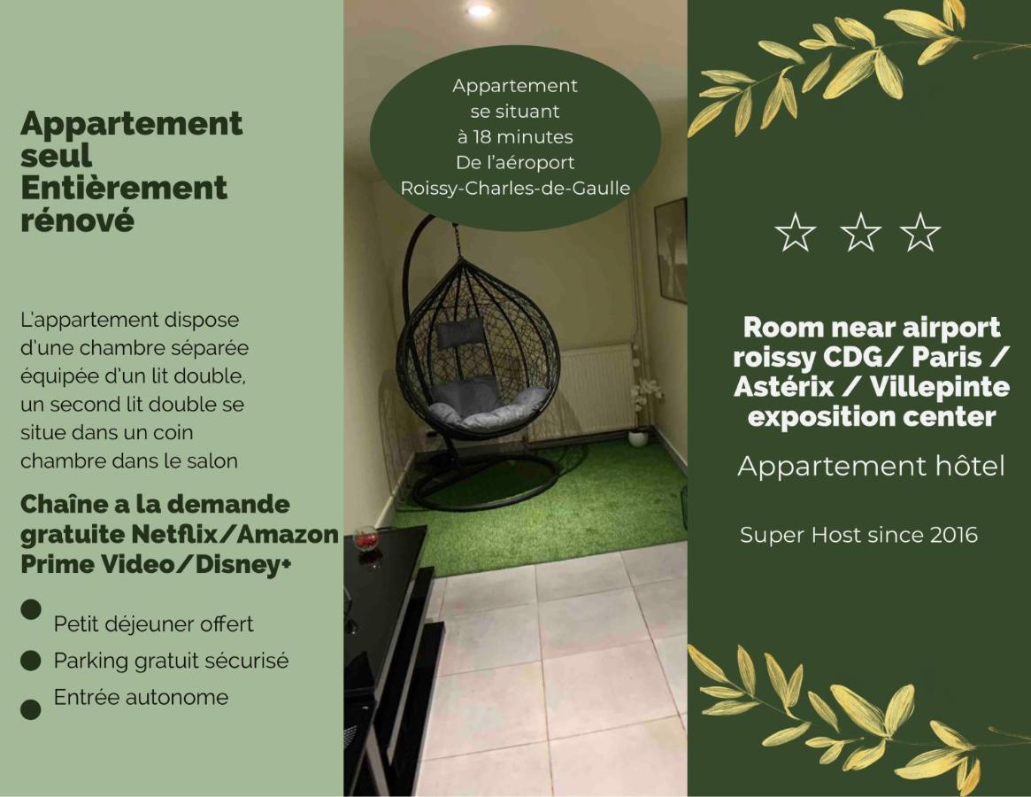 Appartement Cosy Proche Roissy Cdg Asterix Disneyland Paris Goussainville  Exterior foto